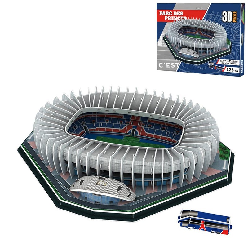 Cross-border 3D jigsaw puzzle football stadium model Real Madrid World Cup DIY building stadium toy gift